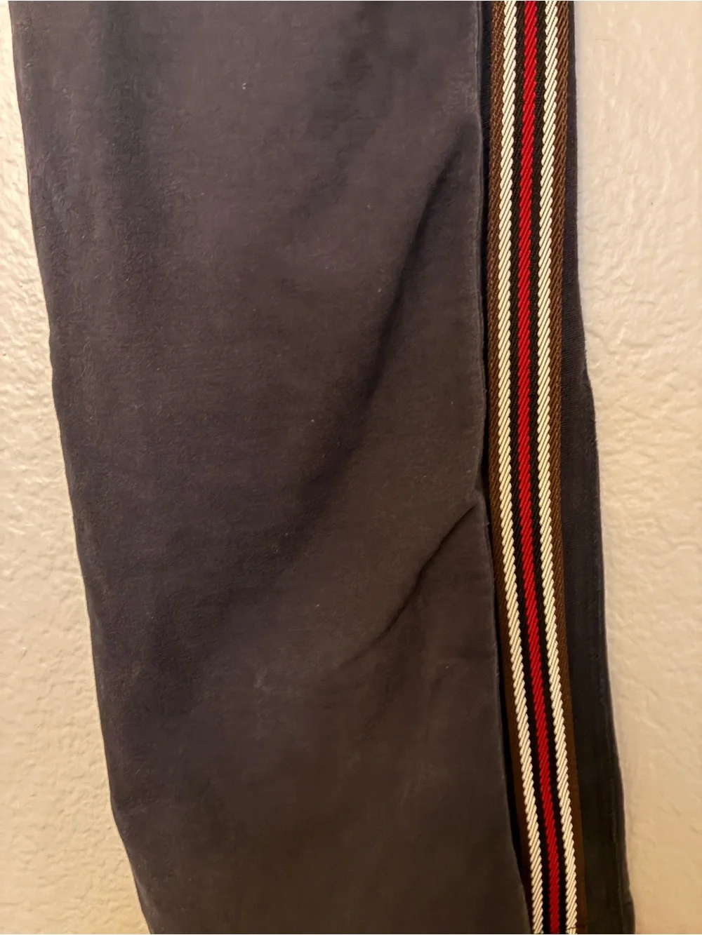 Y2K FD Black Flare Track Pants Red White Side Stripe Bootcut Athletic Pants L